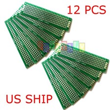 12pcs 2x8 cm Double Side DIY Prototype Circuit Breadboard PCB Universal Board G 
