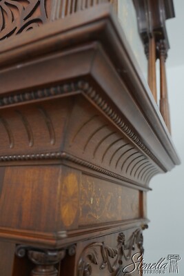 F64699EC: ELLIOT 9 Tube Highly Inlaid & Carved Mahogany