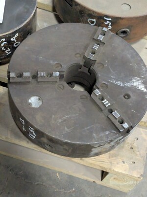 CUSHMAN 15'' 3-Jaw Chuck D-6 Mount 2-Piece Reversible Jaws (less top jaws) USA
