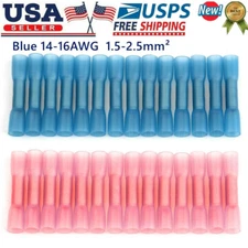 600/100x Heat Shrink But Connector Waterproof Electrical Wire Marine Butt Splice