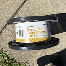 Cerrowire 6 AWG Stranded Bare Copper Wire 315 ft Spool