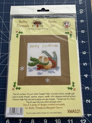 Bothy Threads APRES  SKI Happy Christmas Cross Stitch Kit Made In UK