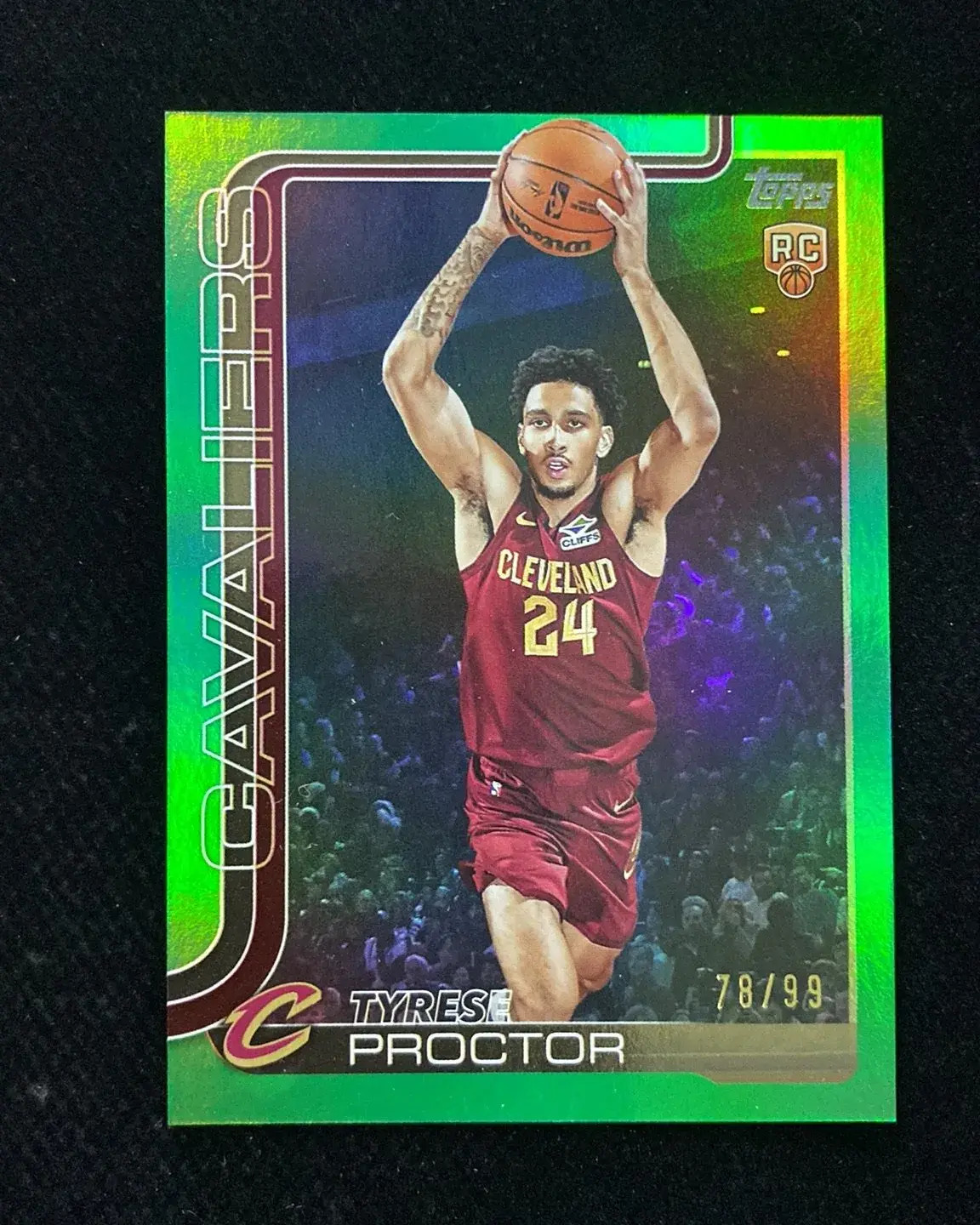2025-26 Topps Flagship Green Rainbow #250 Tyrese Proctor RC Rookie 78/99 HD