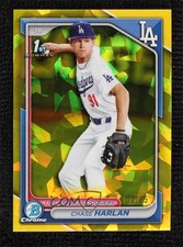 2024 Bowman Chrome Draft Sapphire Edition Yellow 2/75 Chase Harlan #BDC-96 i6e