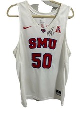 SMU Mustangs Game Worn Autographed Basketball Jersey Marcus Weathers