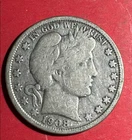 1908O US Barber SILVER Half Dollar "New Orleans" Mint! "LIBERTY" Shows! FINE!