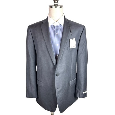 New Calvin Klein Slim Fit Super 120 s Wool Gray 2Btn Suit Jacket 48L MSRP $739
