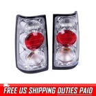 TAILLIGHT LAMP BLACK BEZEL PAIR FOR PASSPORT AMIGO RODEO PAIR CRYSTAL CLEAR