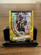 2021 Panini Prizm Draft Picks Collegiate #177 Sage Surratt Gold Ice Wake Forest