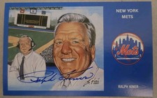 Ralph Kiner Signed Autograph 1969 New York Mets Susan Rini Postcard