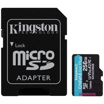 Kingston Canvas Go! Plus SD-Karte  256 GB Class 10 UHS-I inkl. SD-Adapter