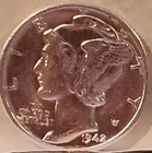 1942-D FSB Mercury Dime ■ GEM/BU ■ #6012