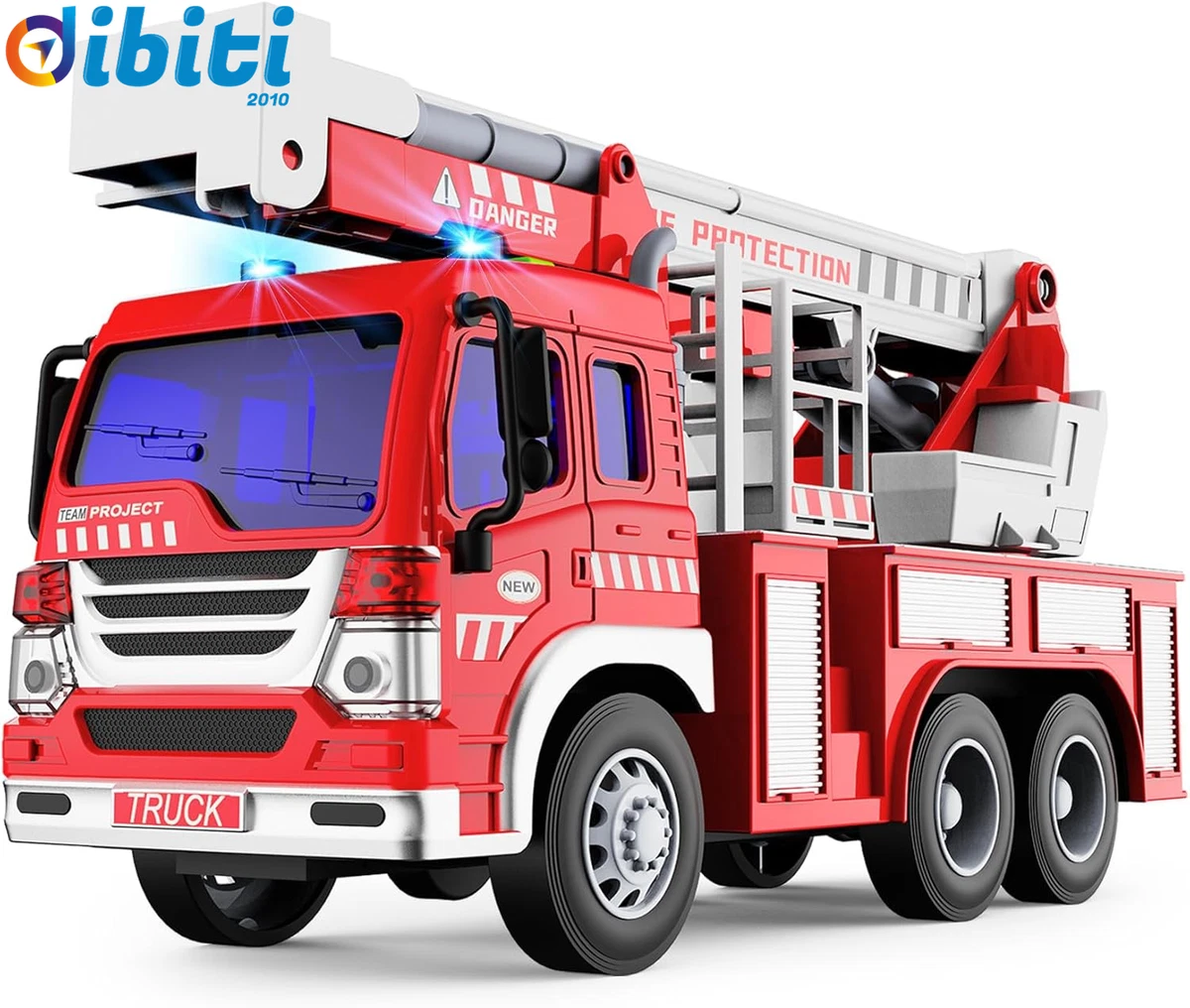 Grande camion dei pompieri in lega 1:18 camion cisterna pressofuso modello di simulazione suono e luce giocattolo regalo di compleanno per bambini giocattoli per bambini  26