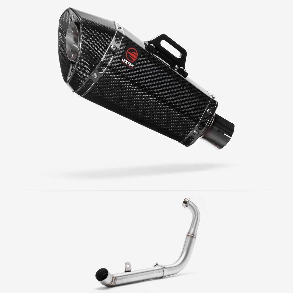 Lextek XP8C Exhaust System 210mm for Yamaha YZF-R125 / MT-125 (14-18)