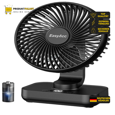 EasyAcc USB Tischventilator 4000 Akku 4 Geschwindigkeiten Osz