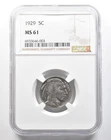 1929 Indian Head Buffalo Nickel MS61 NGC *3879