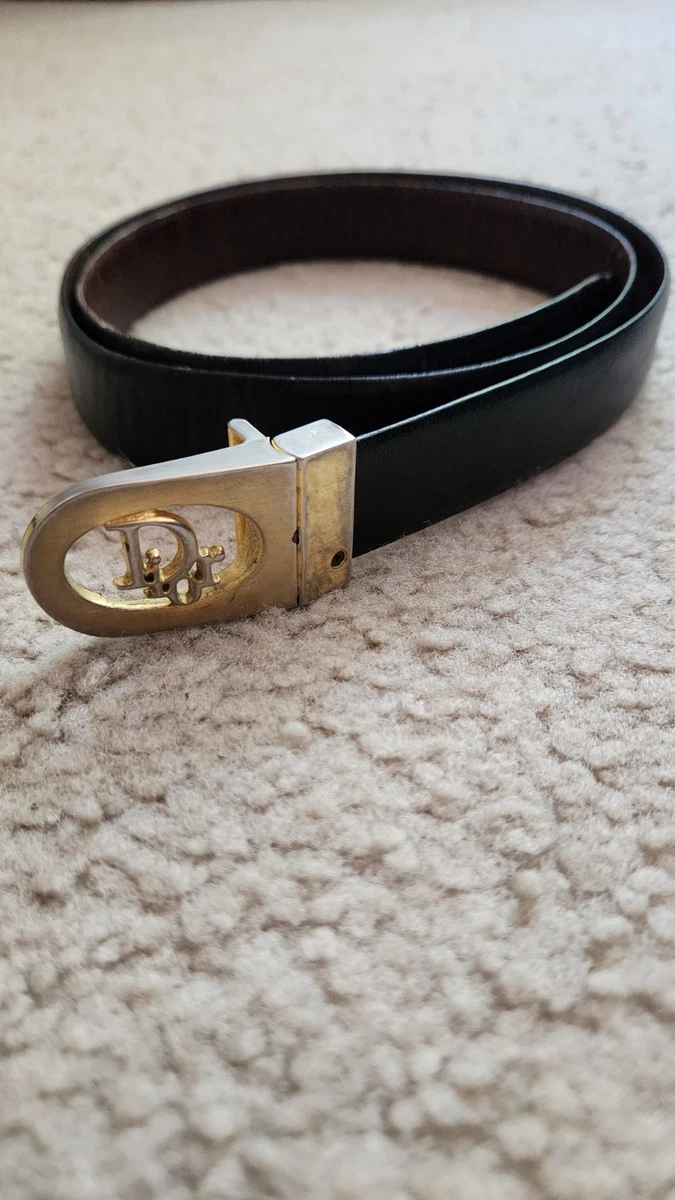 小物 Christian Dior Veau Leather Belt 70/38 Stunning Authentic Christian Dior Black Leather Saddle Waist Belt