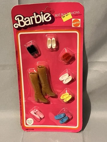Vintage Barbie Shoe Assortment No.8626 Asst 9159 On Card 1975 Mattel