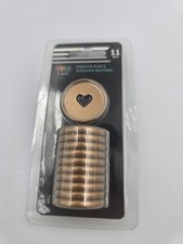 The Happy Planner Medium Metal Discs Rose Gold 1.25 Inch 11 Count Heart Center