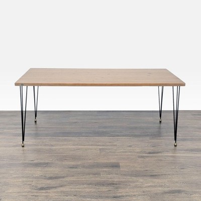 Urban Wood Goods Urban Loft Black and Brass Dining Table