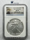 2014 Silver Eagle NGC MS70 Early Releases Eagle Label