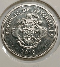 Seychelles Coin - 2010 1 Rupee Conch - Circulated. KM#50.1