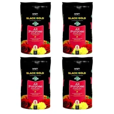 SunGro Black Gold All Purpose Potting Soil Fertilizer Mix for House Plants, V...