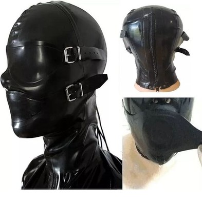 Latex Maske aus Naturlatex mit Mundbinde und Reißverschluss für Sie und Ihn