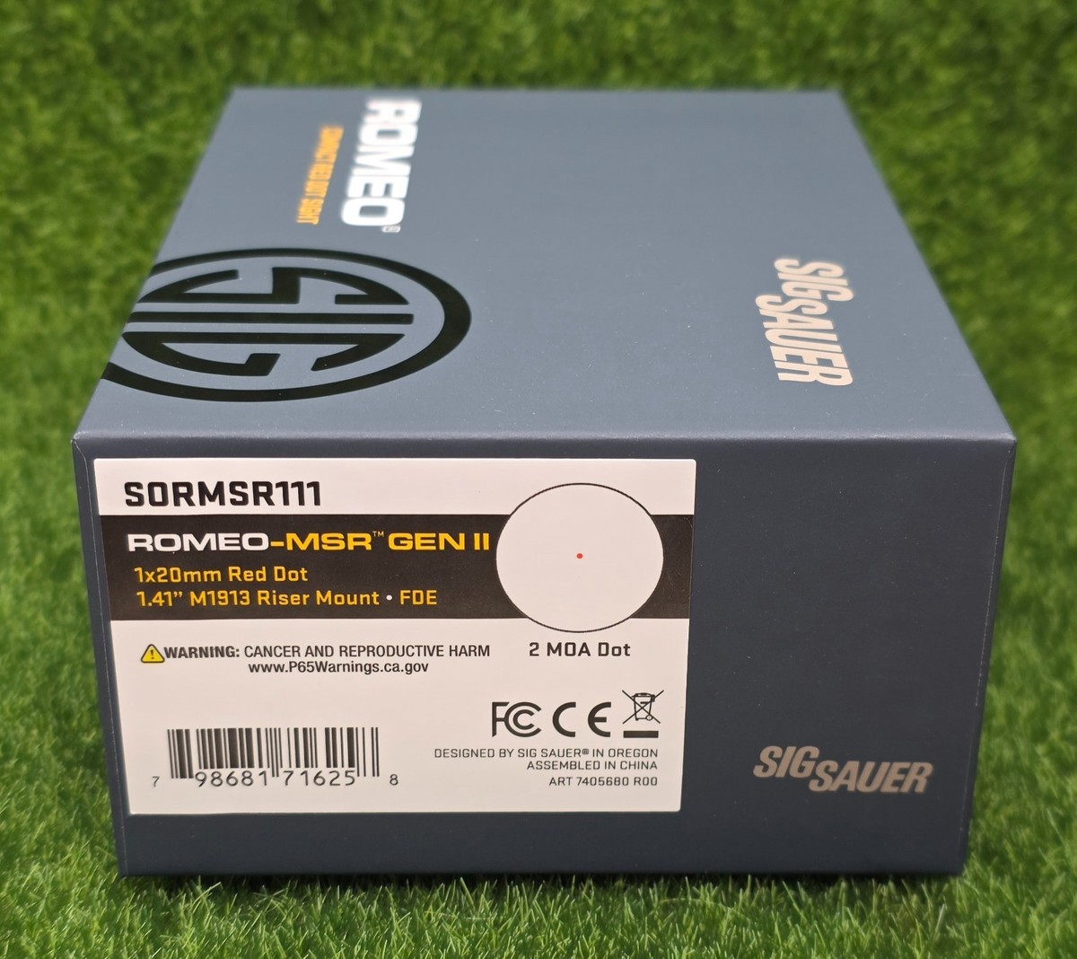 Sig Sauer ROMEO-MSR Gen II 1x20mm Compact 2 MOA Red Dot Sight, FDE