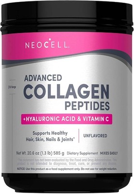 NeoCell Super Collagen Powder, Collagen Plus includes Vitamin C & Hyaluronic A