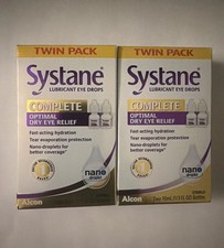 2 X ALCON SYSTANE - COMPLETE - TWIN PACK - 4 X 10ML BOTTLES - EXP. 12/26 