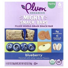 Mighty Snack Bars , Tots, Blueberry, 6 Bars, 0.67 oz 19 g Each