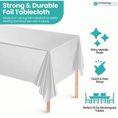 Rechteckige Tischdecke Tuch Metallic Folie Tischdecke Geburtstag Party Deko
