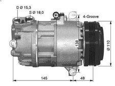 Klimakompresso NRF 32493 für BMW 3 (E46) 2 2001-2005