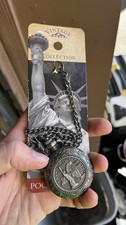 Vintage Statue of Liberty Pocket Watch Quartz Movement Japan NYC Souvenir