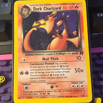 Pokemon TCG Dark Charizard 4/82 Team Rocket Holo Rare Unlimited English