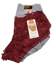 Lot of 2 Panties 1-Bali Skimp Skamp Brief and 1-Rene Rolfe Lingerie Hipster New