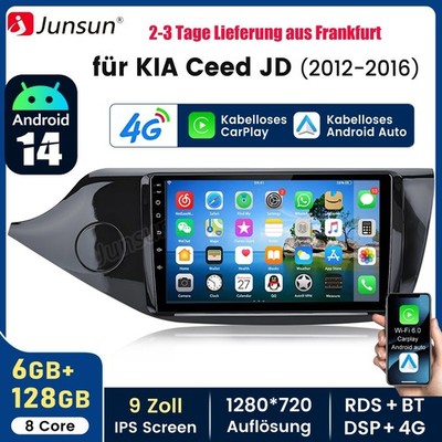 6+128G 8-Kern Carplay Android Autoradio SWC Navi Für Kia Ceed Cee'D JD 2012-2016
