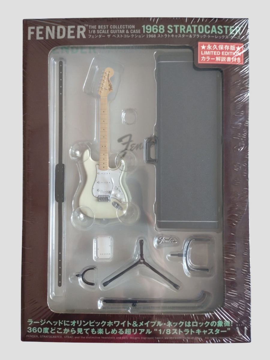 Fender USA Stratocaster 純正ケース付き Fender 1968 STRATOCASTER & BLACK TOLEX CASE 1/8 Official Scale