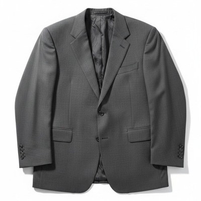 Hart Schaffner Marx Charcoal Gray Wool Blazer, HSM 100s, Men's 40S Sport Coat
