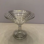 Vintage Anchor Hocking Manhattan Clear Round Compote Depression Glass Martini