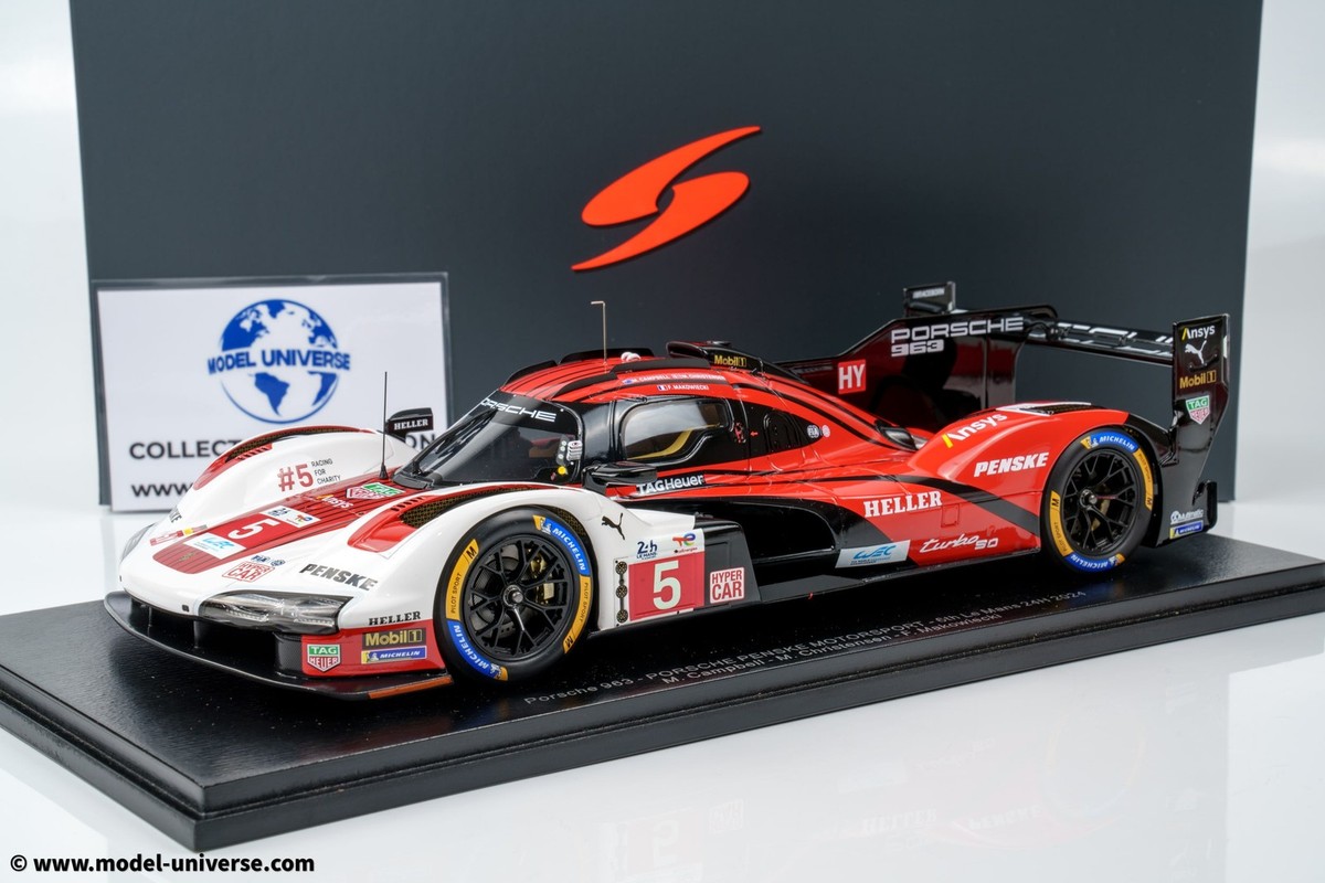Porsche 963 ミニカー Le Mans 24h 2024 Spark - 1:18 Porsche 963 No.5 Penske 24h Le Mans 2024 - Campbell