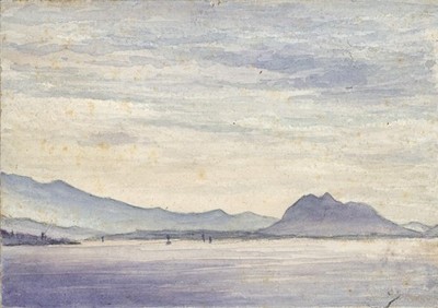 Selina Viscountess Milton Gemälde Pentland Hills & Arthur's Seat Schottland 1878