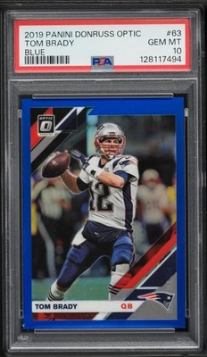 2019 Donruss Optic Tom Brady #63 Blue PSA 10 GEM MINT Patriots