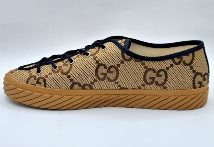 Gucci Tortuga GG Men's Camel Ebony/Black Canvas Sneakers UK12.5