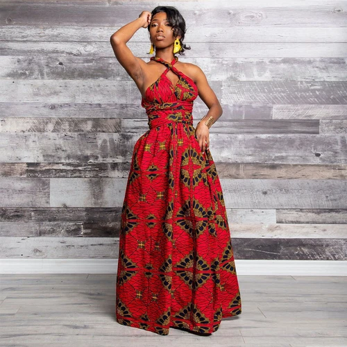 Afrikanische Dashiki Damen-Maxikleider - Bild 8 von 15