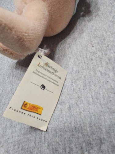 STEIFF Mohair 667367 Winnie the Pooh PIGLET Knopf Im Ohr Rare 8" - Picture 16 of 16