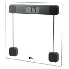 DMI Tempered Glass Digital Bathroom Scale with Large LCD Screen, Auto-on