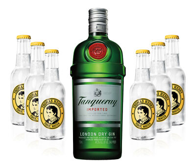 Gin Tonic Set - Tanqueray London Dry Gin 0,7l 700ml (47,3% Vol) + 6x Thomas Hen