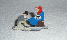 Vintage Heinrichsen German Flat Lead "Man Putting Skates On Woman" V.Near Mint A